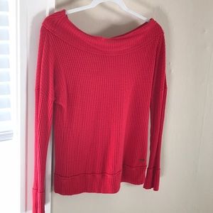 Lucky Brand Women’s Thermal Off Shoulder Sweater